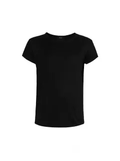 高級コットン素材の広めネックTシャツ